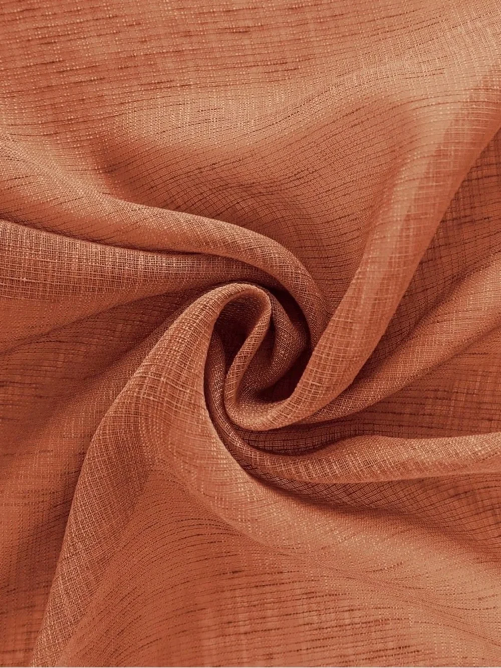 Burnt Orange Semi Sheer Curtains
